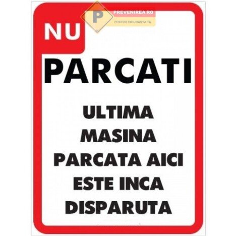 Indicatoare personalizate pentru parcare